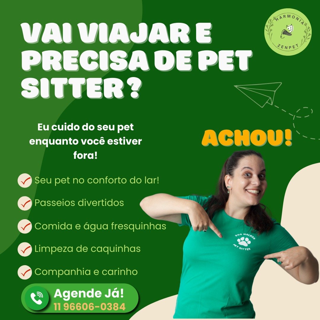 Sua pet sitter e dog walker chegou!